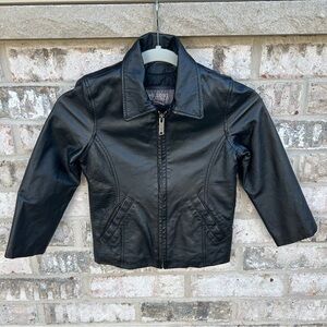 Wilsons Leather Black Kids Jacket
